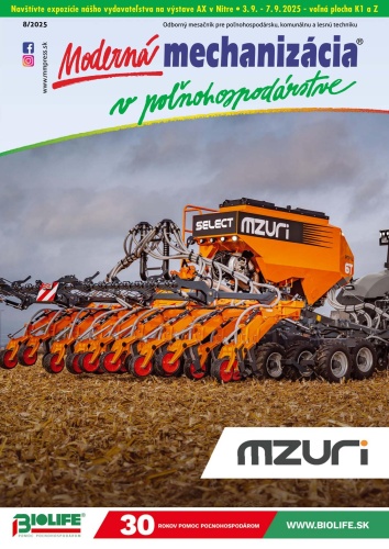 Moderná mechanizácia v poľnohospodárstve 8/2025